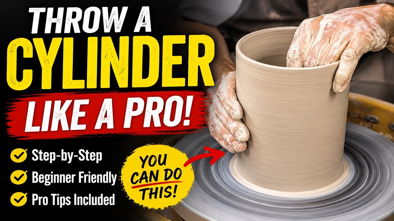 How To Throw A Cylinder On The Pottery Wheel   Easy Beginners Guide
