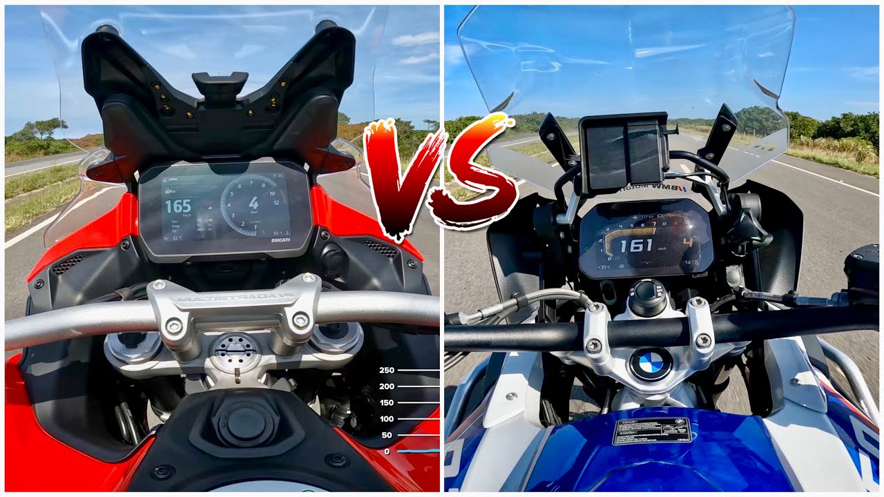 BMW R 1250 GS VS DUCATI MULTISTRADA V4 - 0 A 200 KM/H QUEM LEVA?