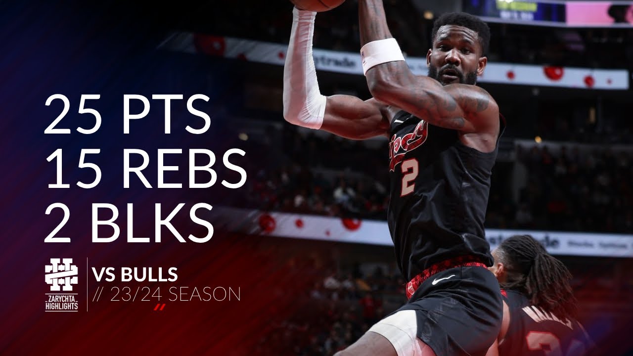Deandre Ayton 25 pts 15 rebs 2 blks vs Bulls 23/24 season
