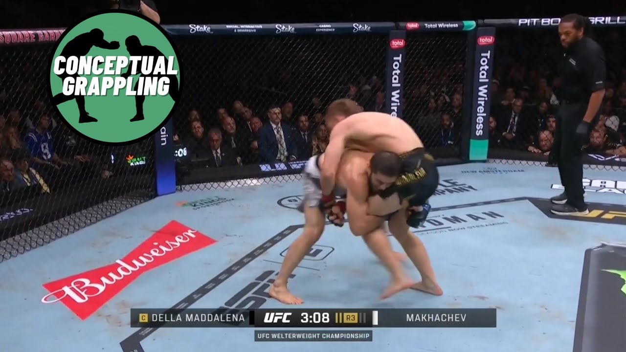 Islam Makhachev's double leg takedown