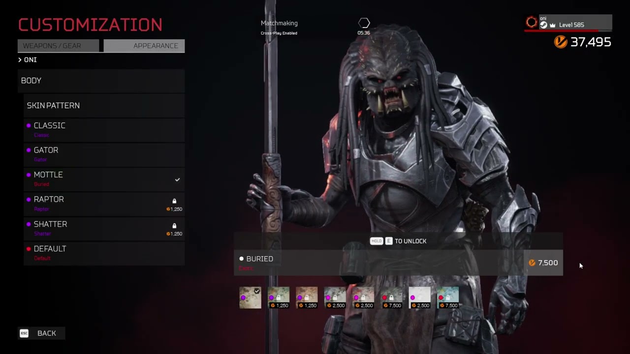 ALL ONI PREDATOR CUSTOMIZATION ON PREDATOR HUNTING GROUNDS