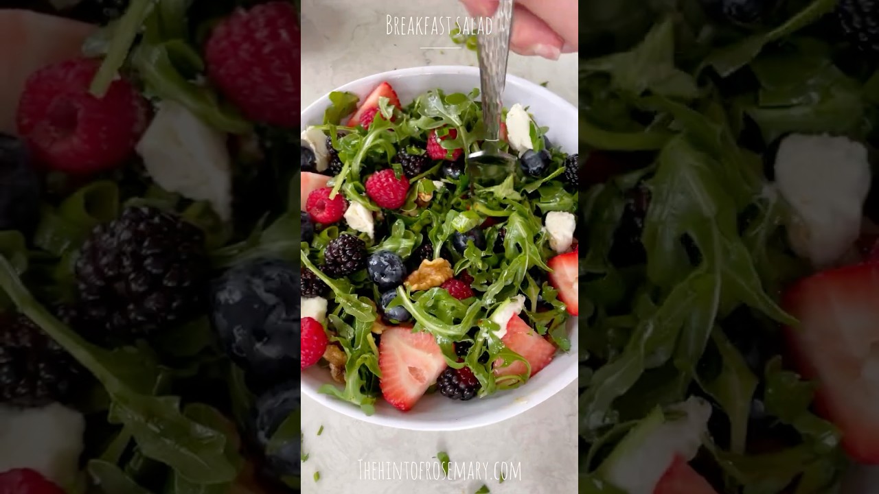 Healthy Delicious Breakfast Salad Recipe with Fruit & Arugula! 🥗