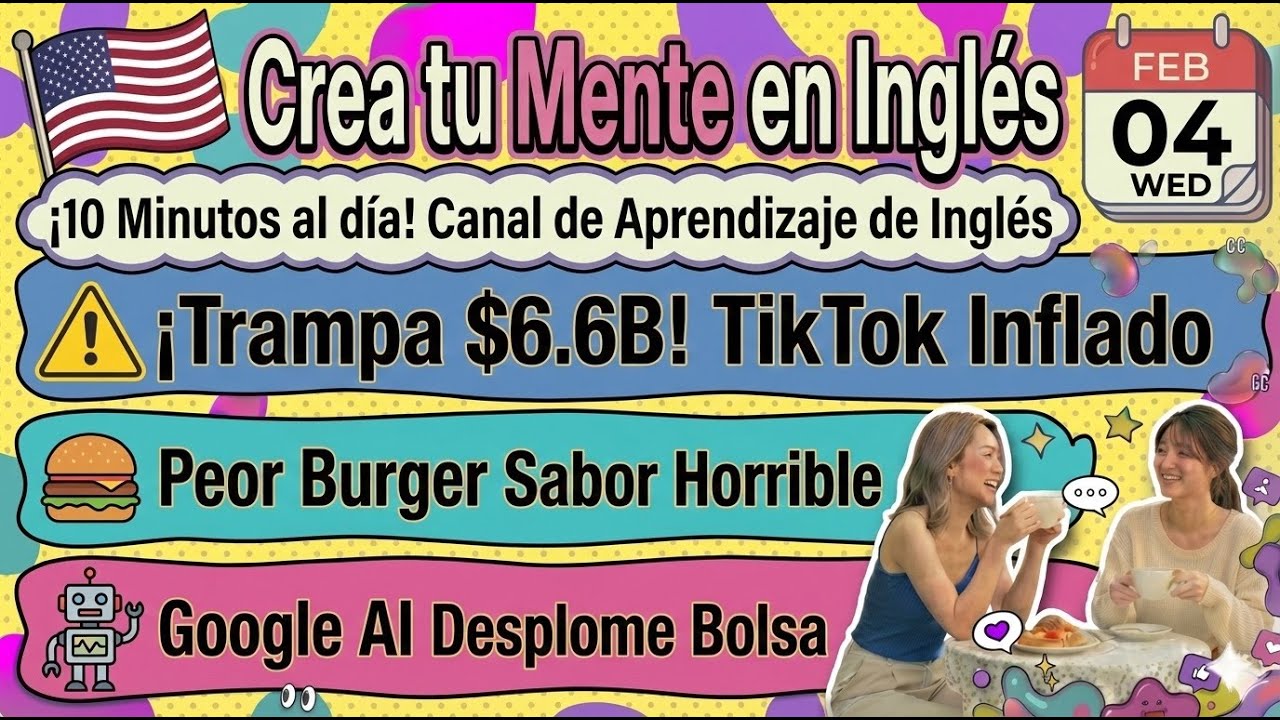 [Noticias] ¿Fraude TikTok $6.6B? | Peor Burger EEUU | Google AI vs Juegos | Inglés 2026-02-04