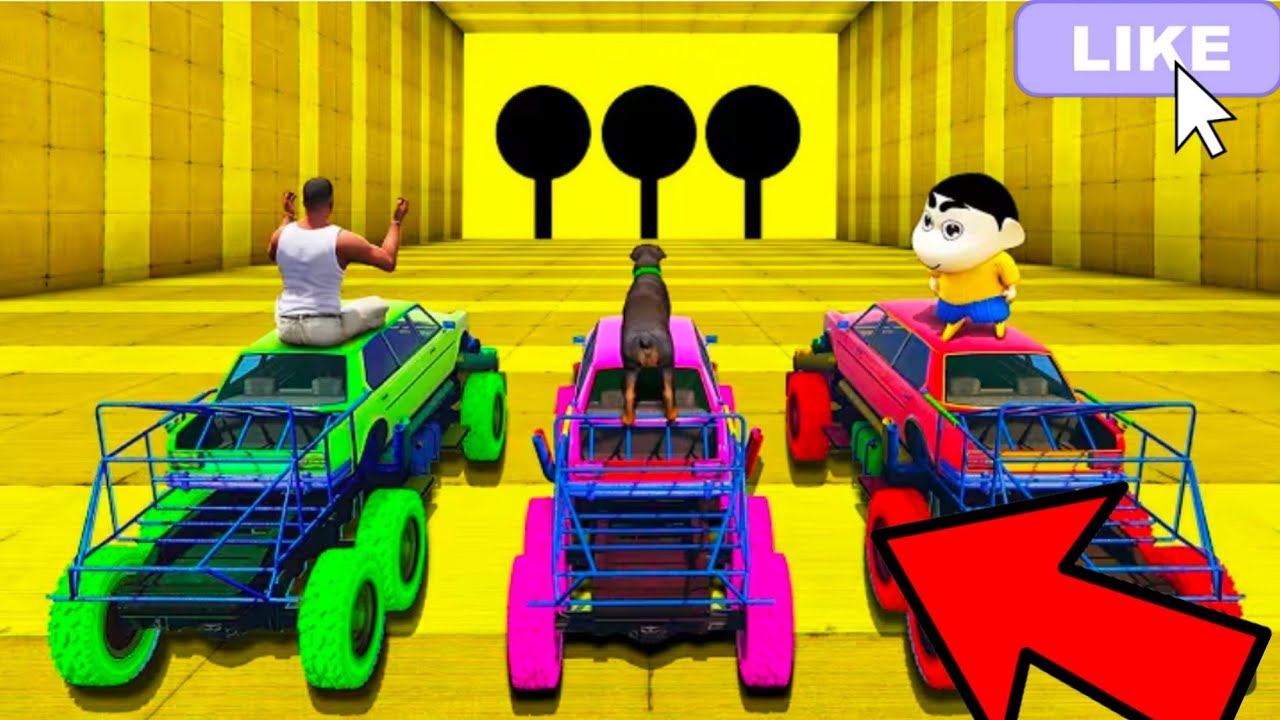 ADAM AND FRANKLIN TRIED THE SPIRAL MERRY CHRISTAMS SANTA PARKOUR CHALLENGE GTA 5