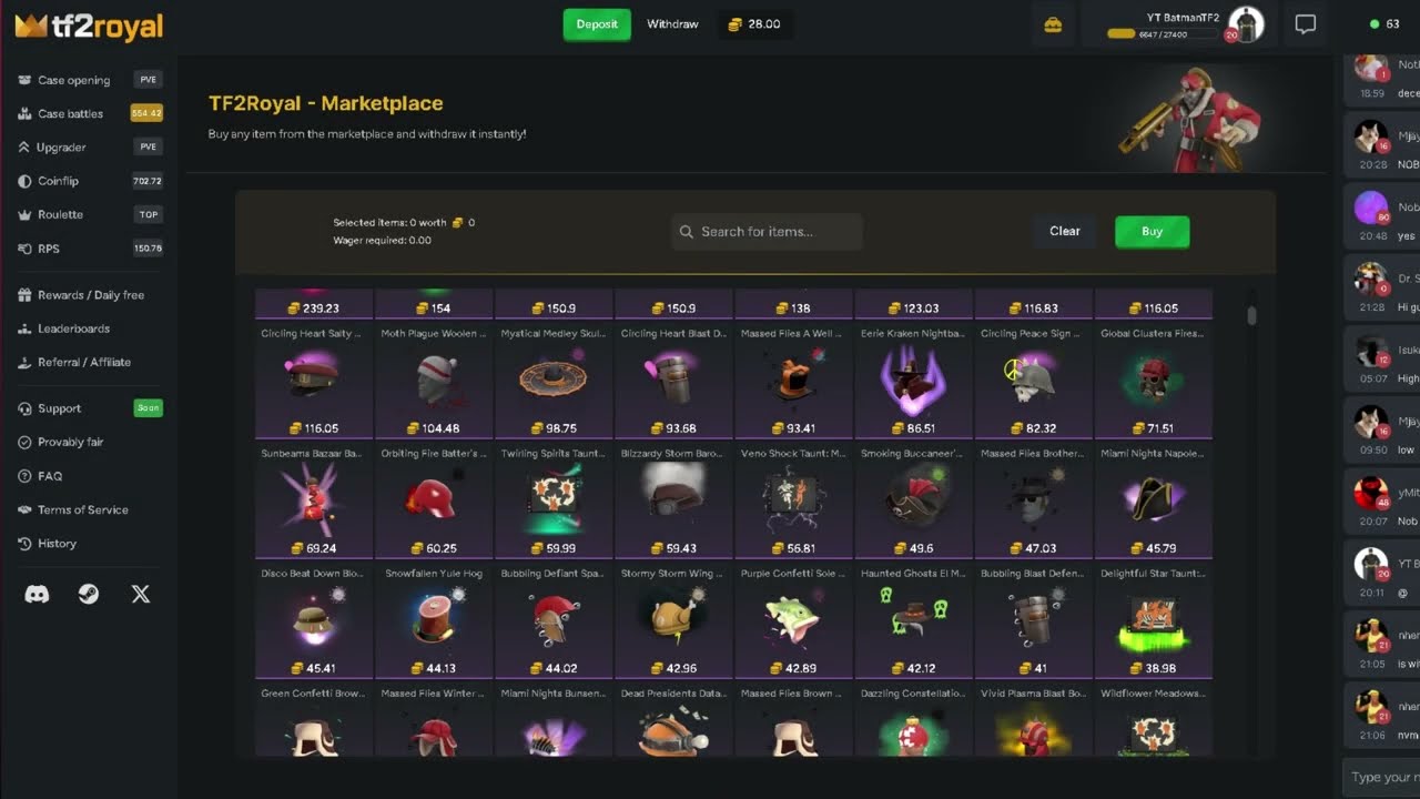 from 40 to 180$ tf2 gambling (TF2Royal)