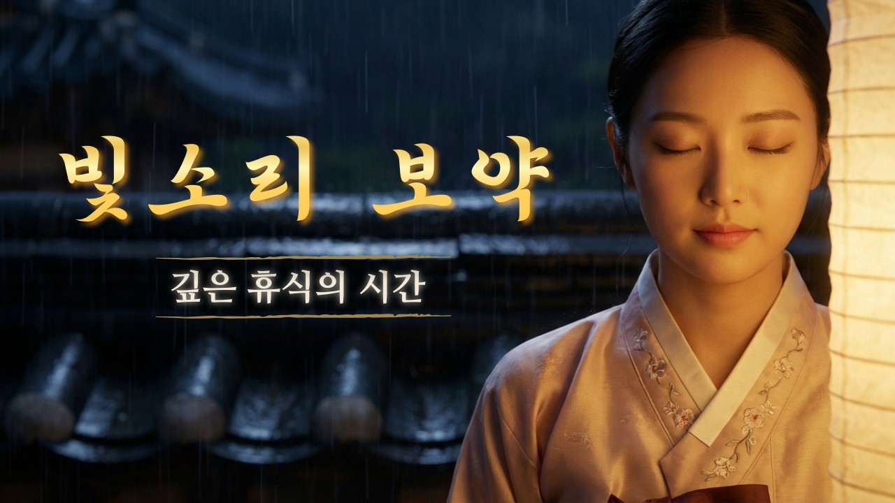 잠이 안 올 때 3분만 들어보세요. 뇌가 맑아지는 빗소리 보약 🌧️ 처마 끝 낙수물 ASMR (불면증 치료, 깊은 수면, 1시간)