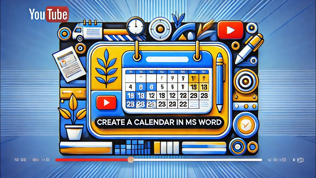 How to Create a Professional Calendar in MS Word | Step-by-Step Tutorial.