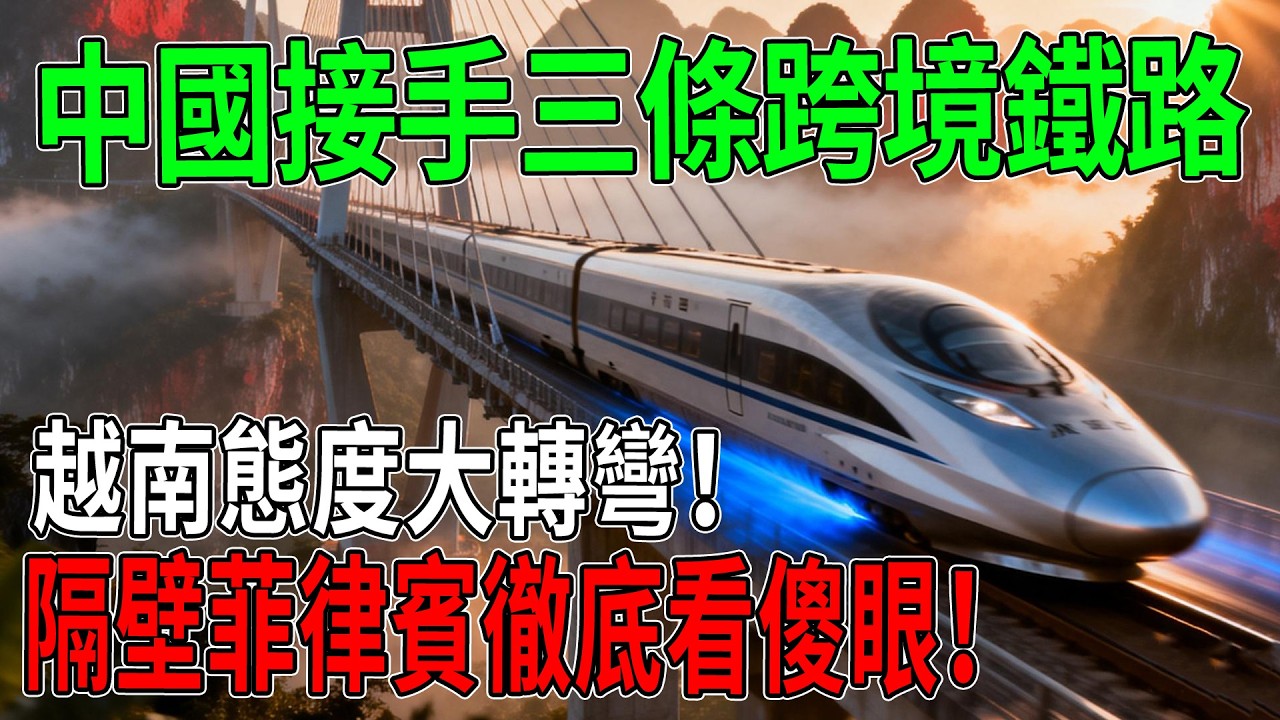 越南態度大轉彎！中國正式接手三條跨境鐵路，直通邊境零障礙，隔壁菲律賓徹底看傻眼！#越南高鐵 #中國基建#中越關系#泛亞鐵路#東南亞局勢#菲律賓