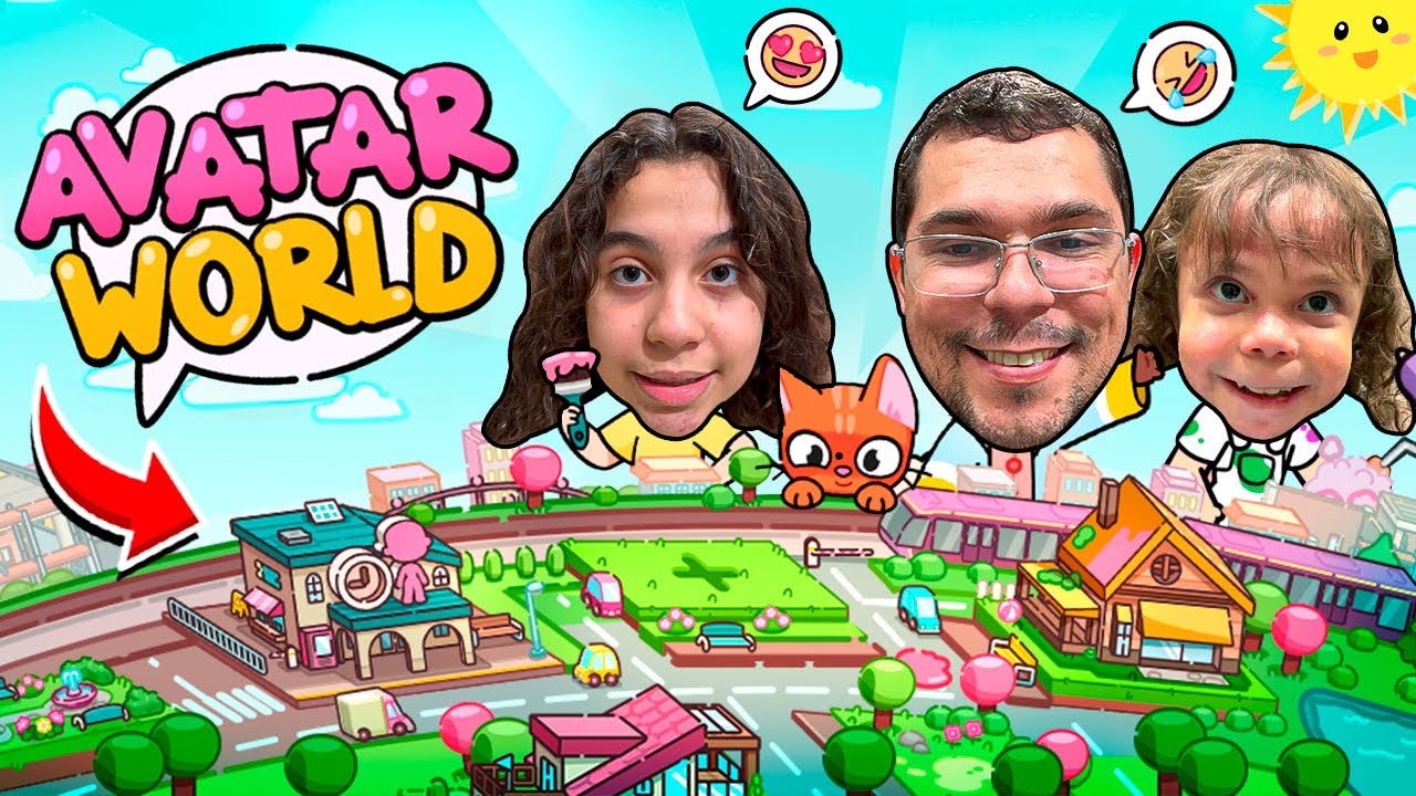 SARAH DE ARAUJO, ELOAH e o PAPAI se divertem no AVATAR WORLD pela primeira vez