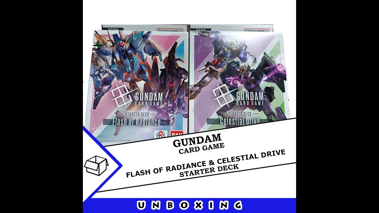 Карточная игра Gundam: Стартовые колоды - Flash of Radiance [ST-07] и Celestial Drive [ST-08]