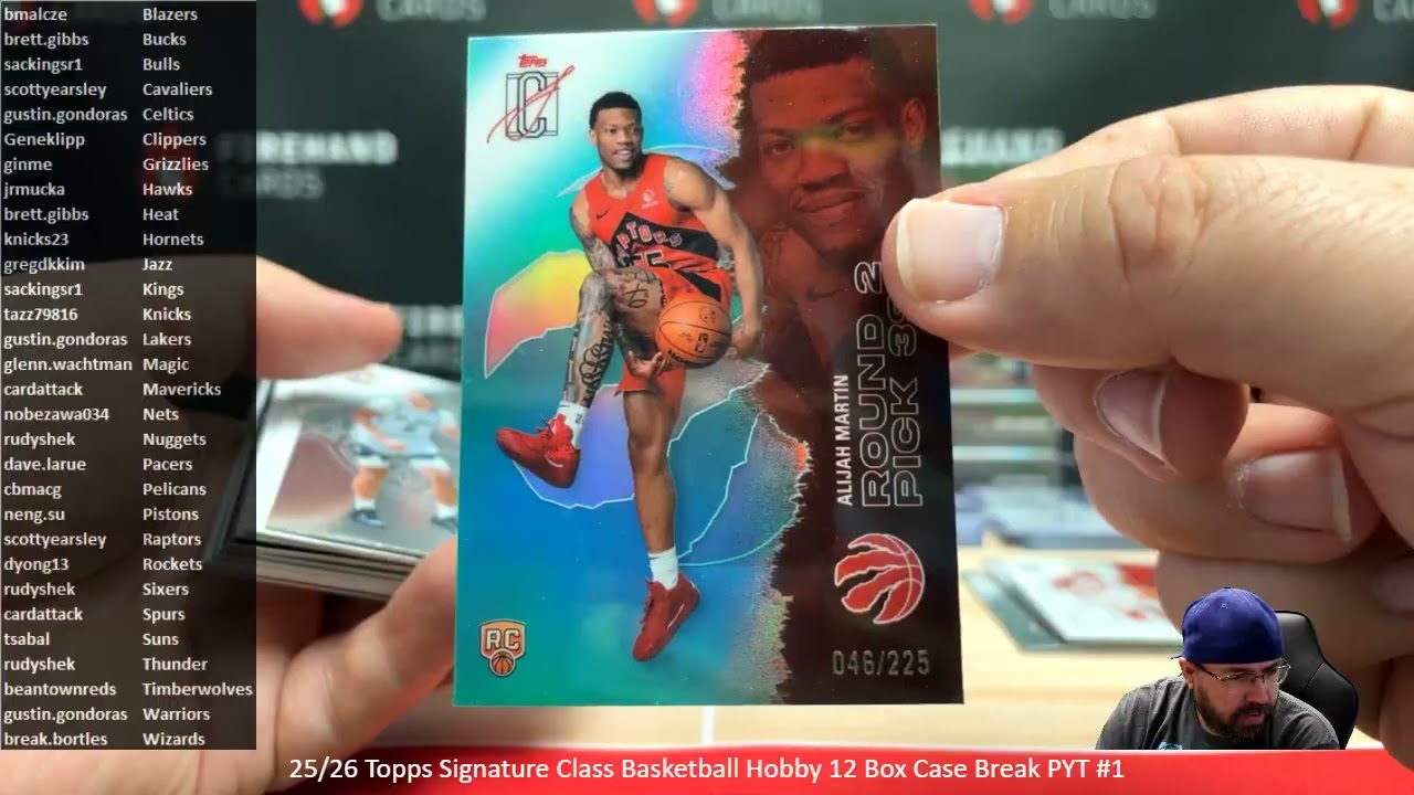 08.06.2026 Вскрытие кейса из 12 боксов 2025/26 Topps Signature Class Basketball Hobby PYT #1