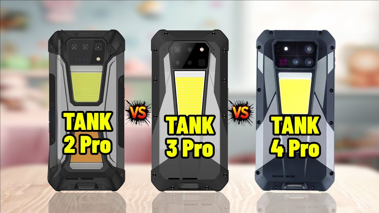 Сравнение характеристик Unihertz 8849 TANK 2 Pro против TANK 3 Pro против TANK 4 Pro