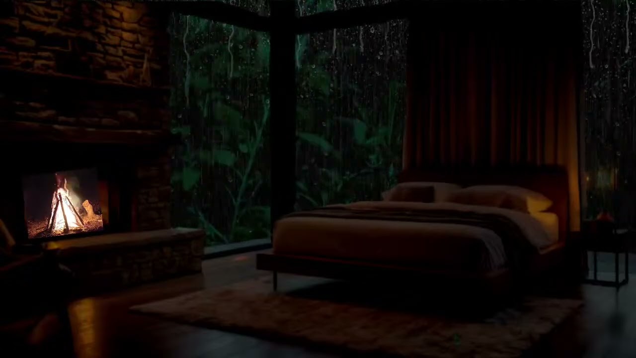 Warm Room, Cold Rain &ndash; Relaxing Rain Sounds for a Cozy Night Indoors