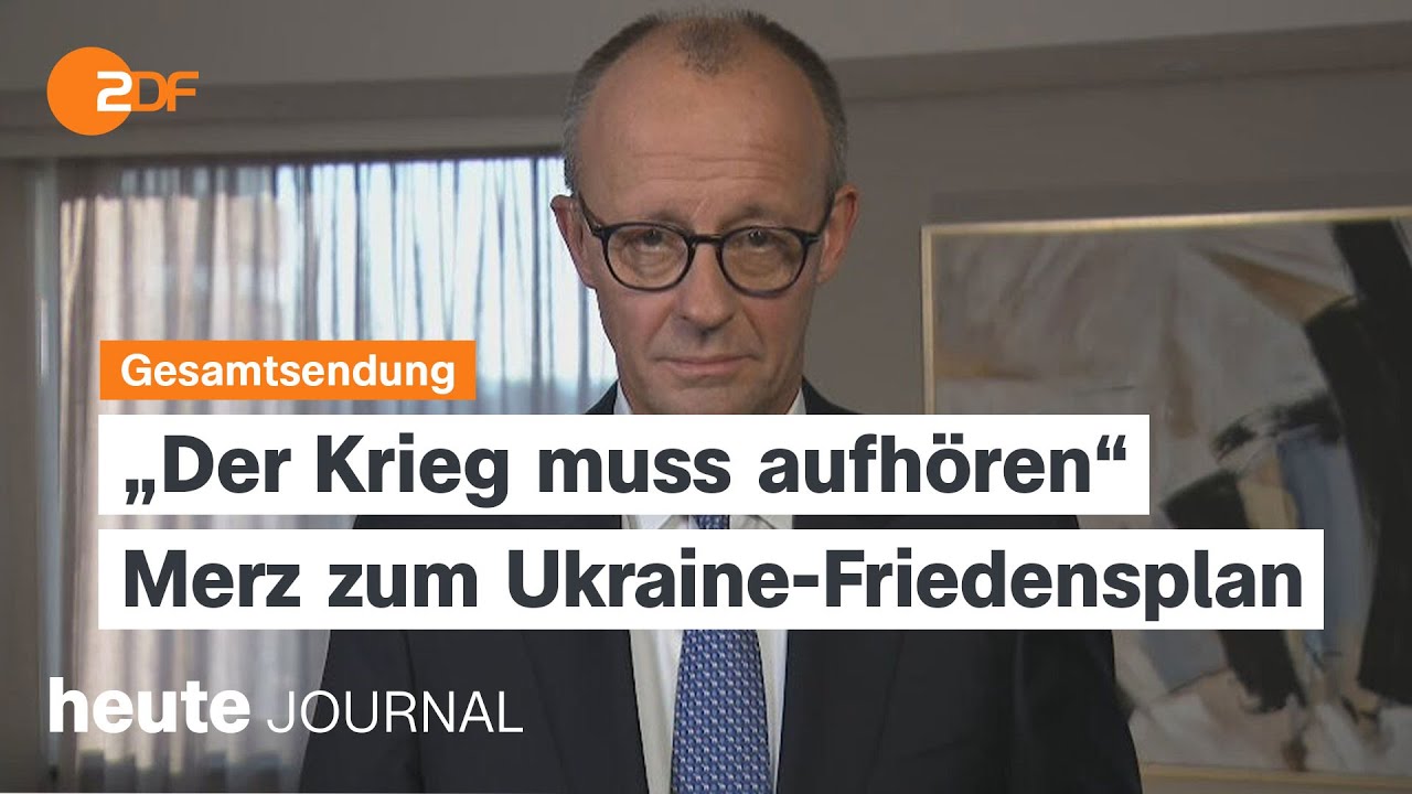 heute journal vom 23.11.25 Merz zu Ukraine-Friedensplan, Zukunft des Handels, Gewalt im Krankenhaus
