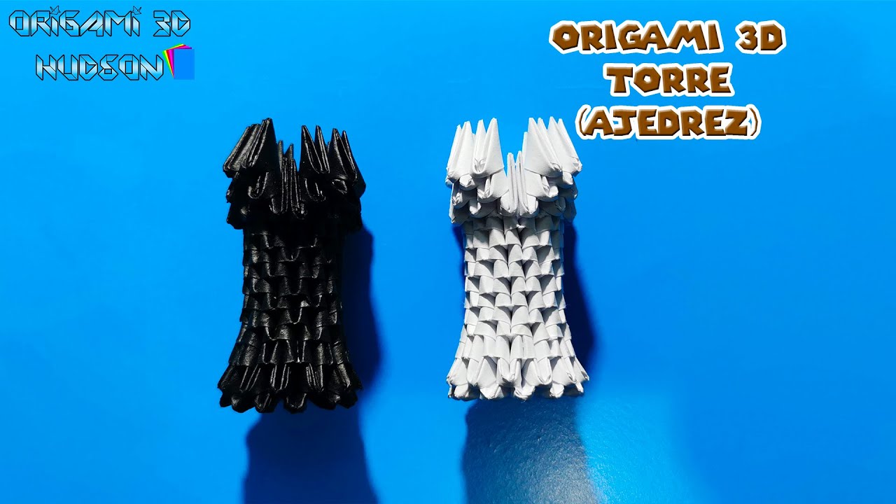 Origami 3D Torre (Ajedrez)