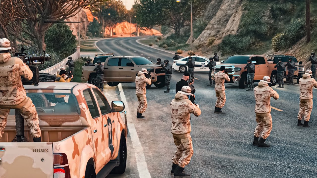 فزعو لزعيم عصابتهم بعد أن حاولت الحكومة القبض عليه. الموجيرا الجزء(14) | قراند 5