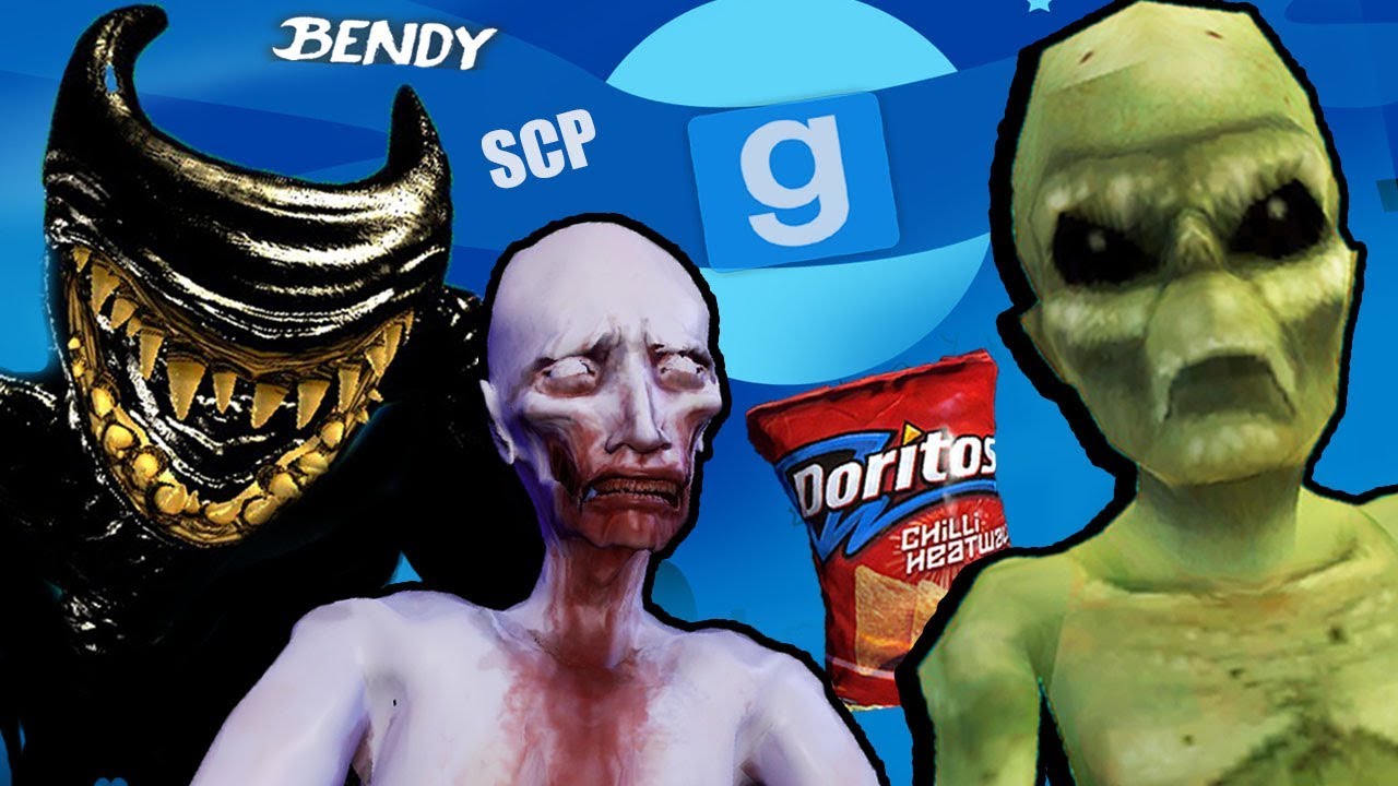 MONSTRUOS vs MARCIANO, Doritos & Mas! - GMOD Terror con BENDY & SCP (Garry's Mod)