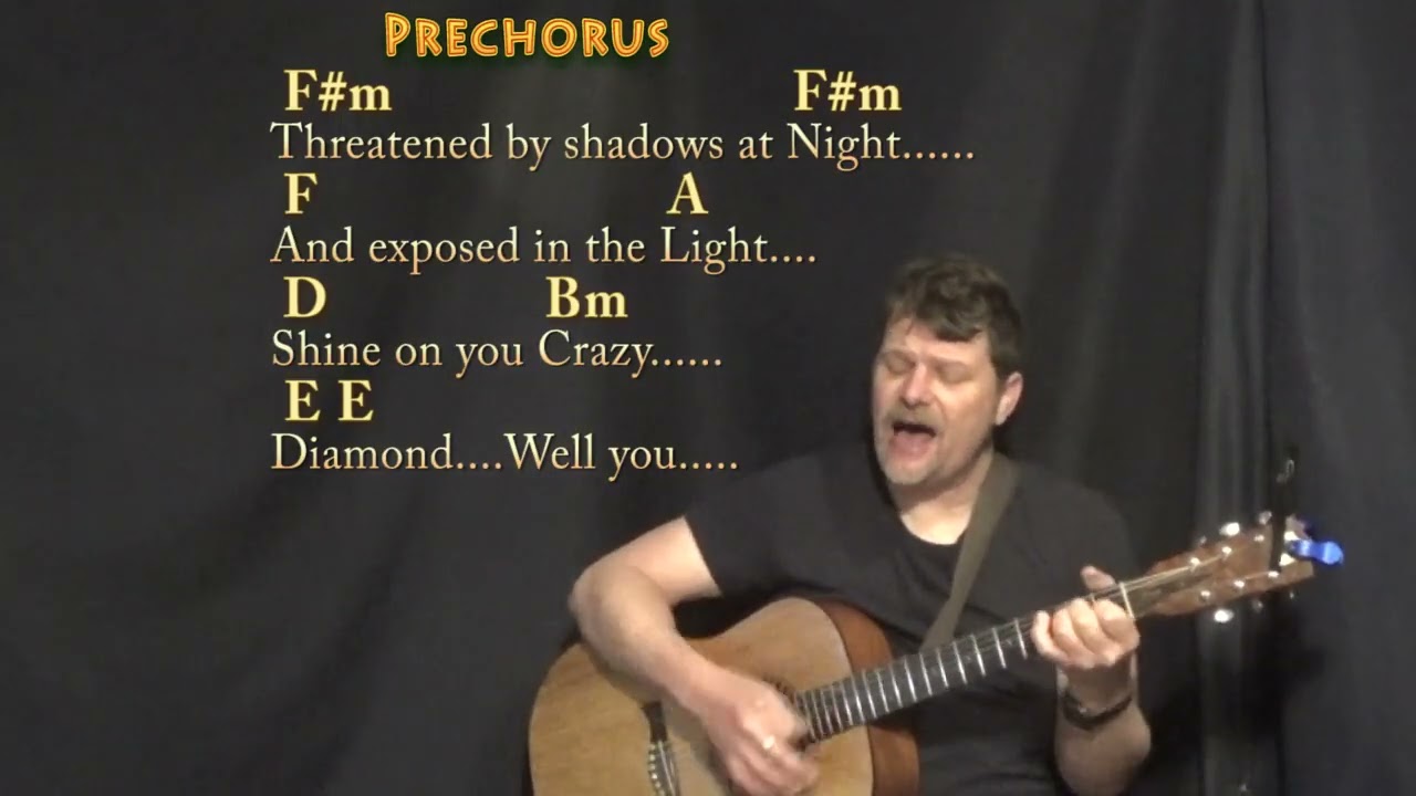 Shine on You Crazy Diamond (PINK FLOYD) Guitar Cover Lesson in F#m with  Chords/Lyrics