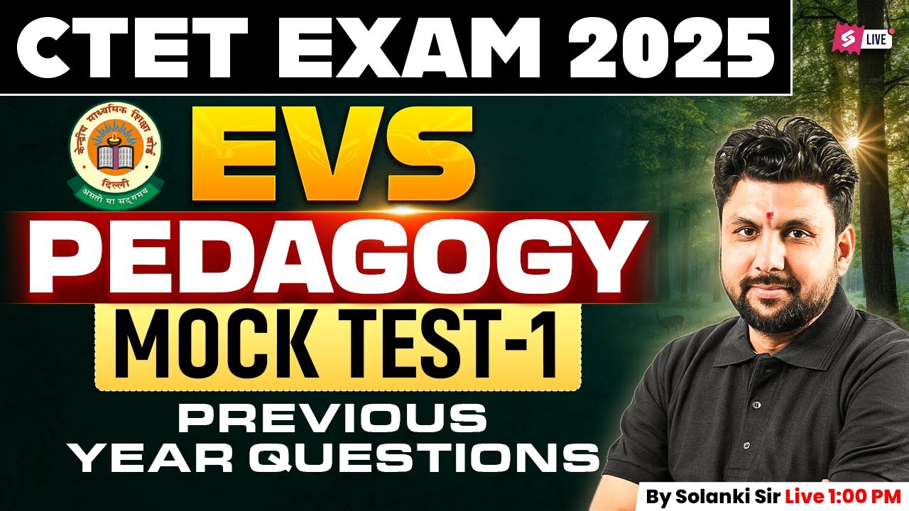 CTET 2026 | CTET EVS MOCK TEST 2026 | COMPLETE CTET EVS REVISION BY SOLANKI SIR
