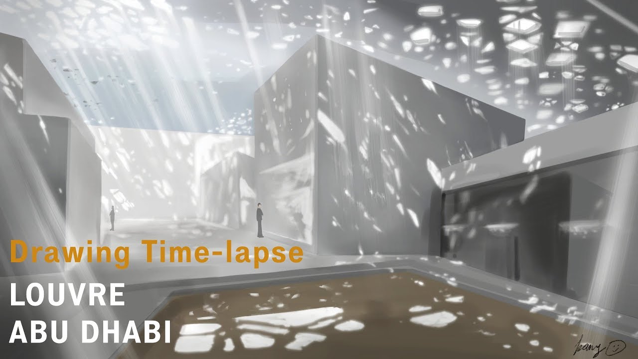 [4K] Architectural drawing on iPad - Jean Nouvel - Louvre Abu Dhabi