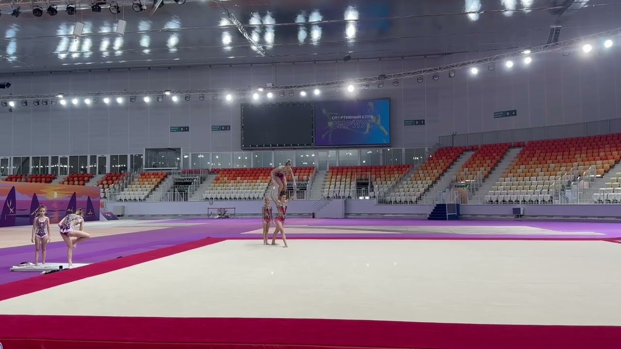 Балансовое упражнение.  Женская группа. МС 14 и старше. Тренеры Скрябина И.В и Стройнова Е.В.