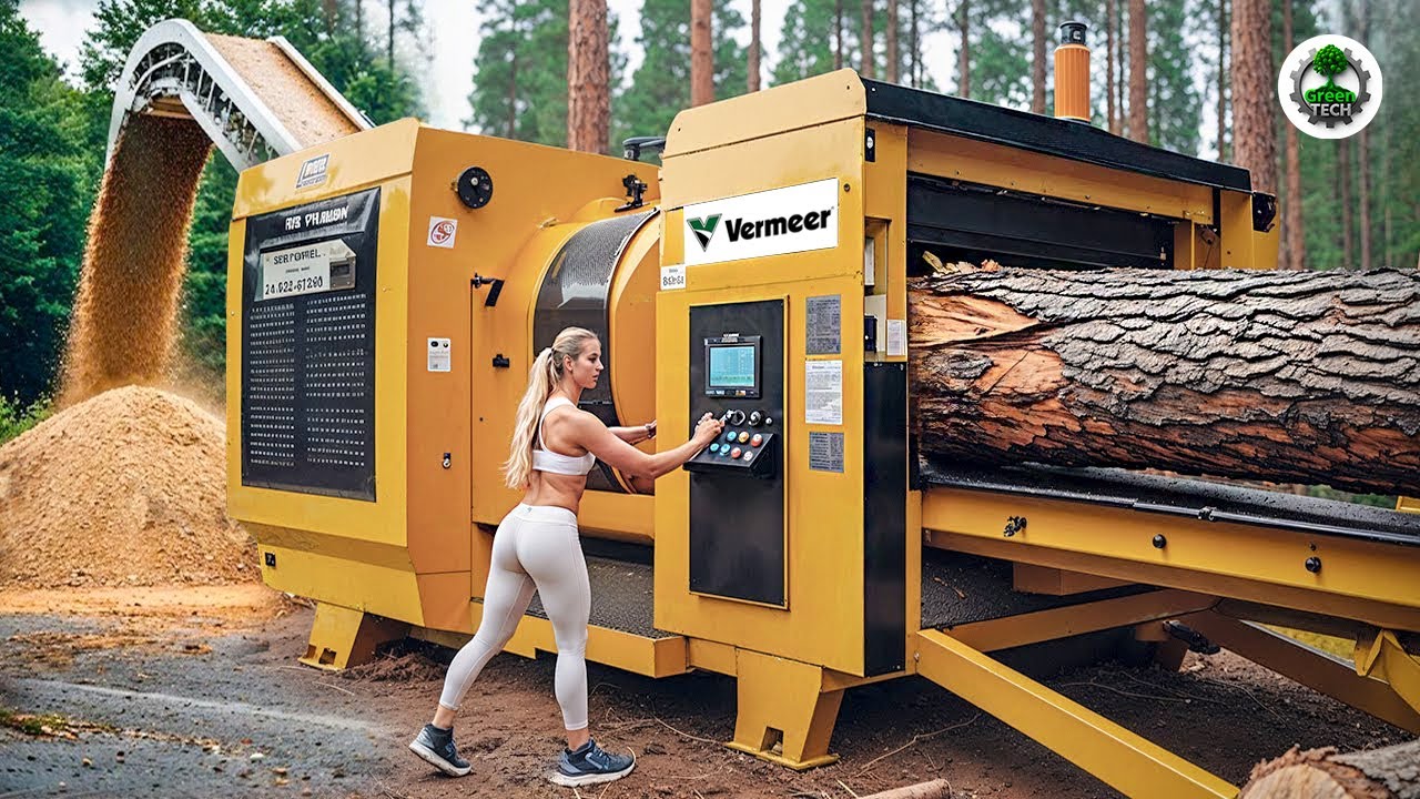 Dangerous Fastest Monster Wood Chipper In Acition | Incredible Tree Shredder Working #21