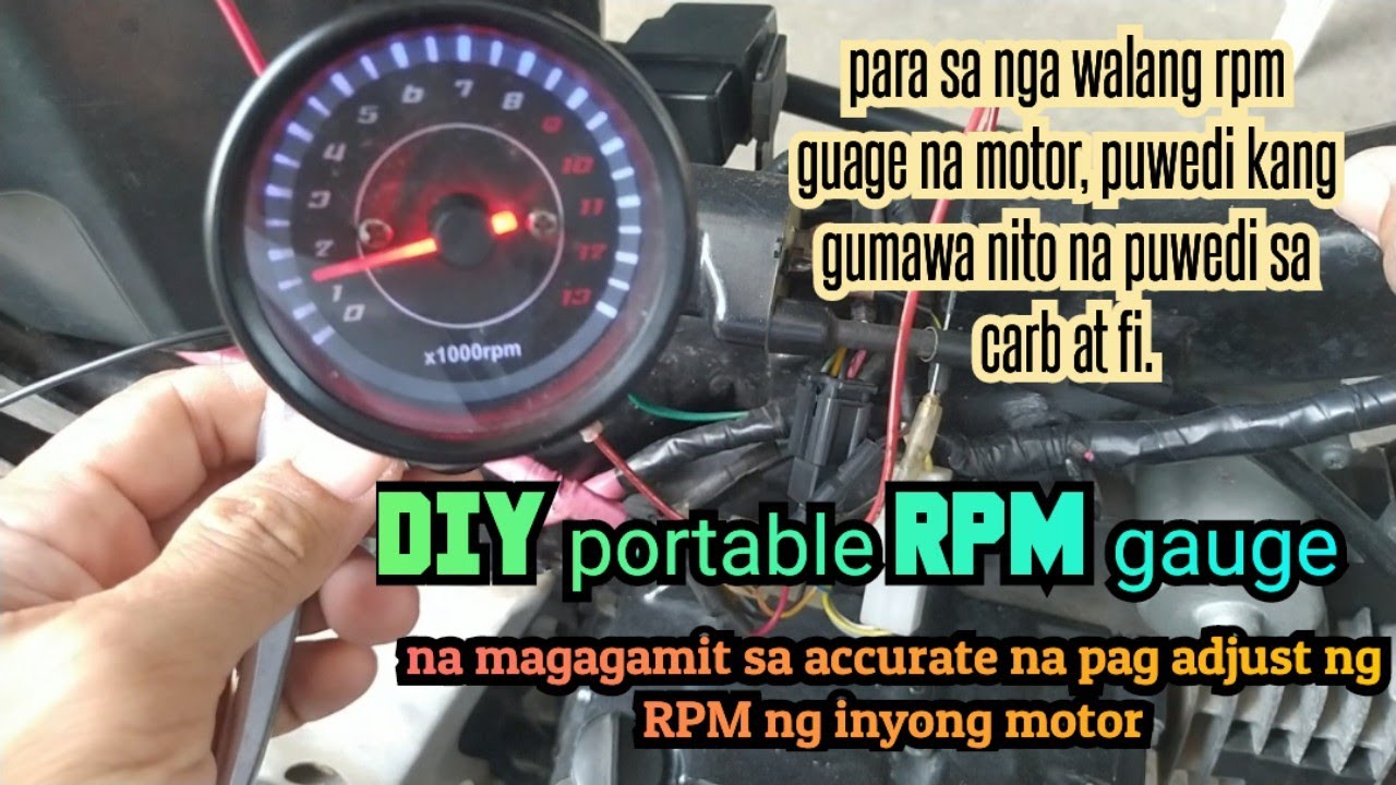 DIY portable RPM gauge (para sa nga walang rpm na motor)