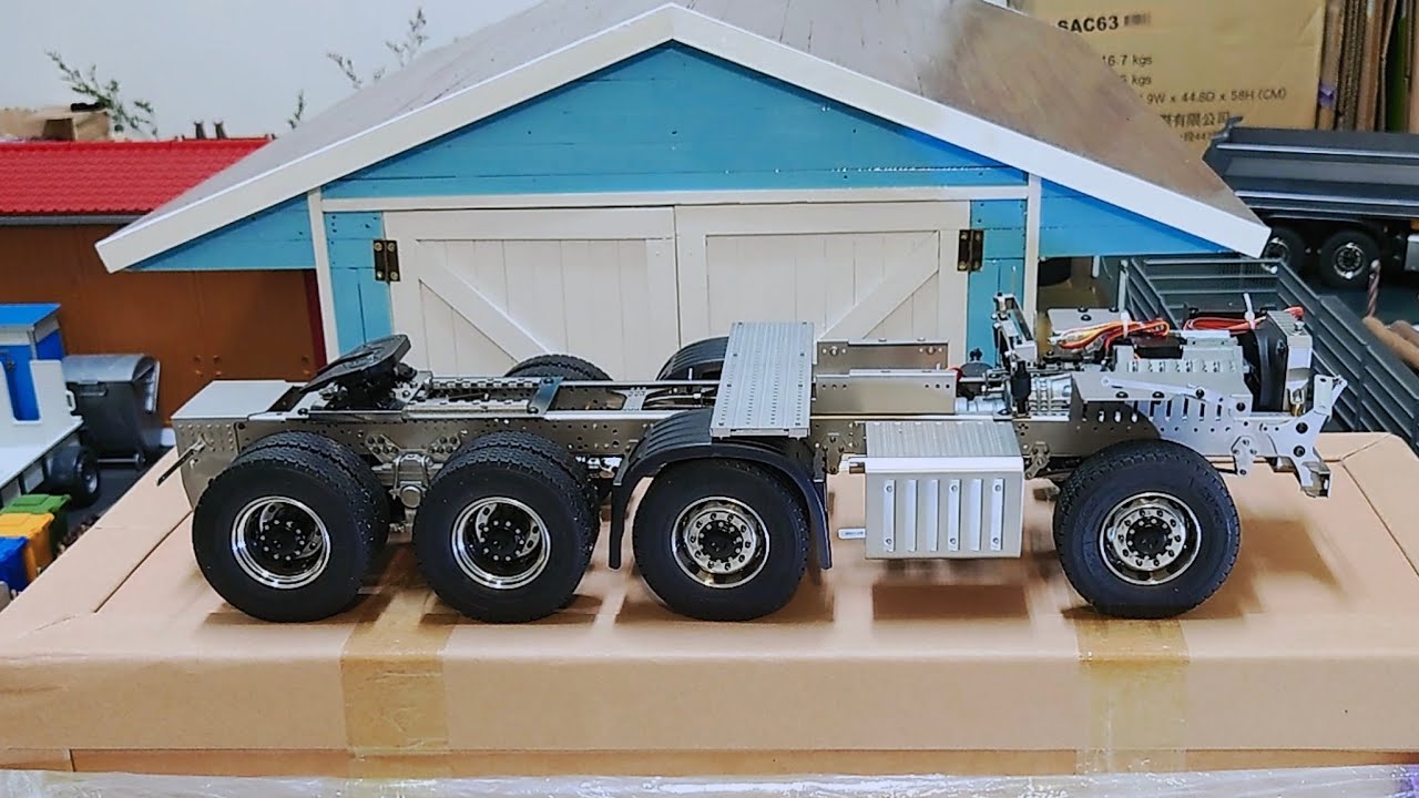 開箱開箱！1/14 BENZ 8x8 金屬底盤來嘍…（Lxy RC 遙控拖車 TRUCK RC 遙控卡車 TAMIYA 3363）