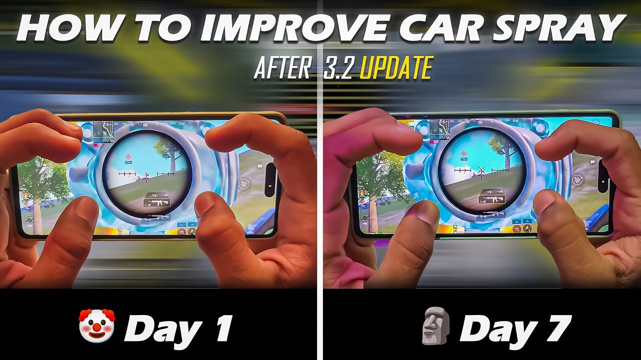 How To Improve Car Spray In BGMI/PUBG MOBILE | Best Car Spray Tips & Tricks