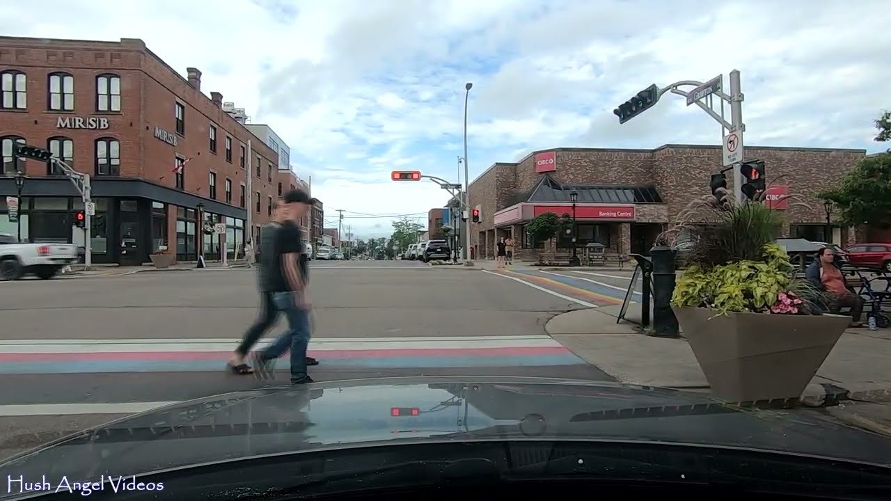 Driving in Charlottetown Prince Edward Island Canada