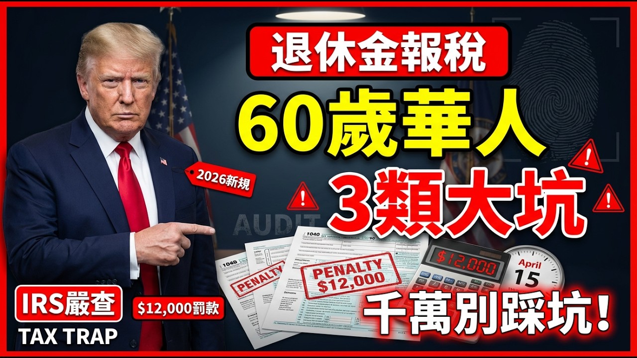 【60歲必看】中國退休金美國報稅陷阱！私企/社保/政府3類，錯報罰$12,000
