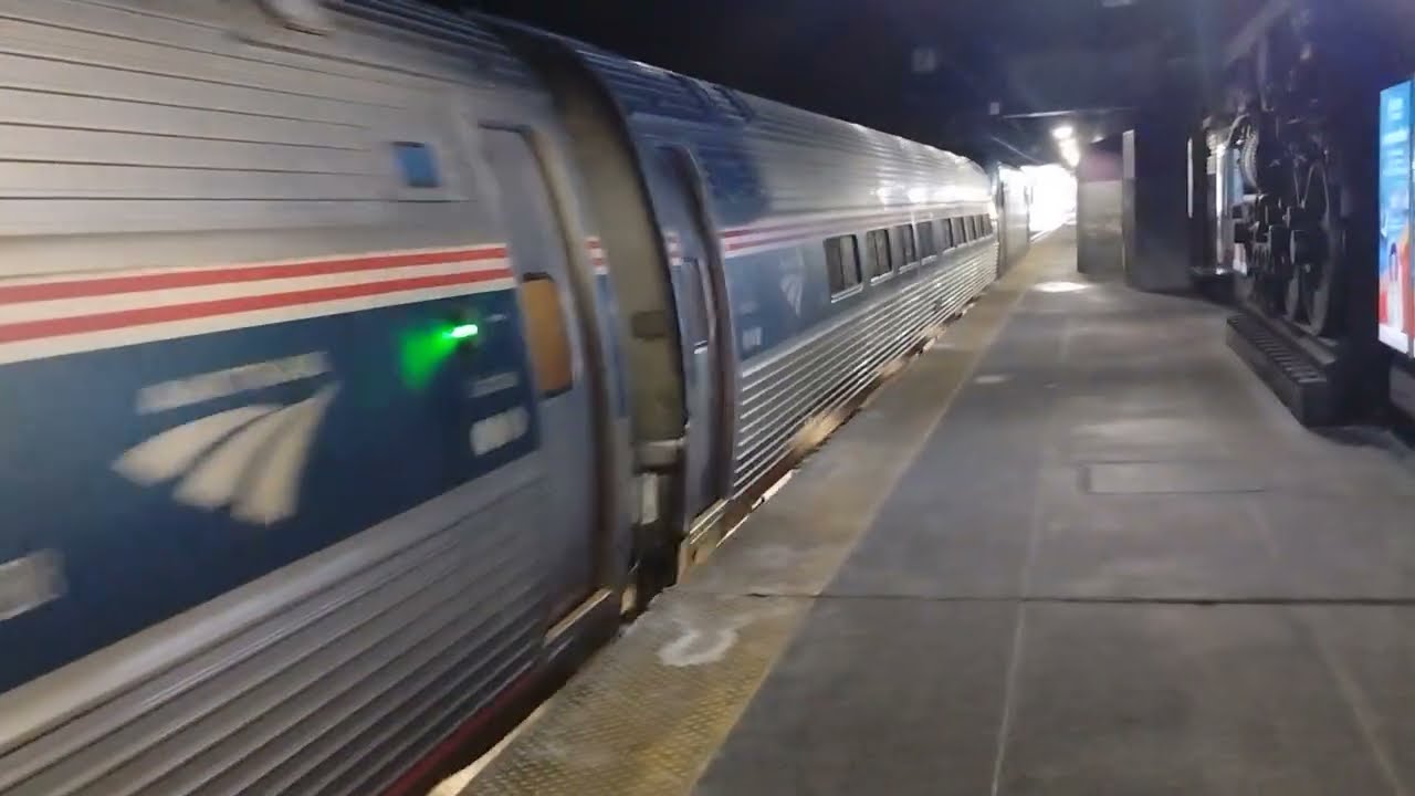 Amtrak Northeast Regional Train Arriving At Back Bay Station To Washington D.C. Union Station