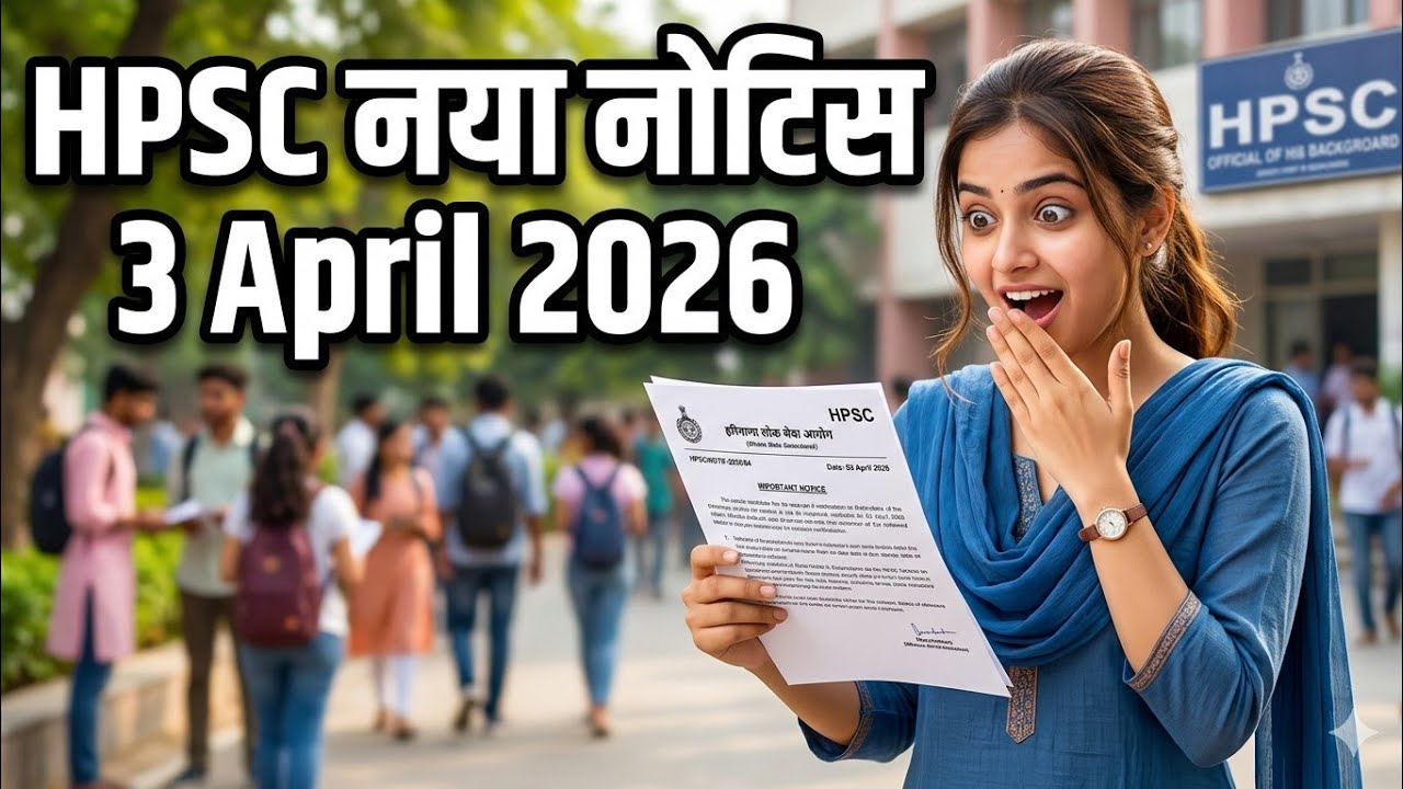 3 April 2026 HPSC New Notification, Haryana Public Service Commission latest Exam updates 2026