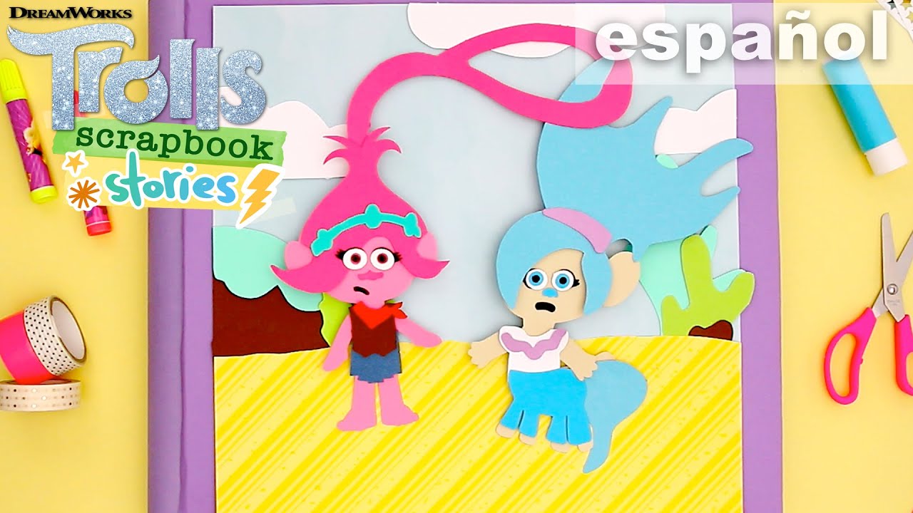 Remedio de Poppy para el cabello alborotado | HISTORIAS DE ÁLBUMES DE RECORTES DE TROLLS