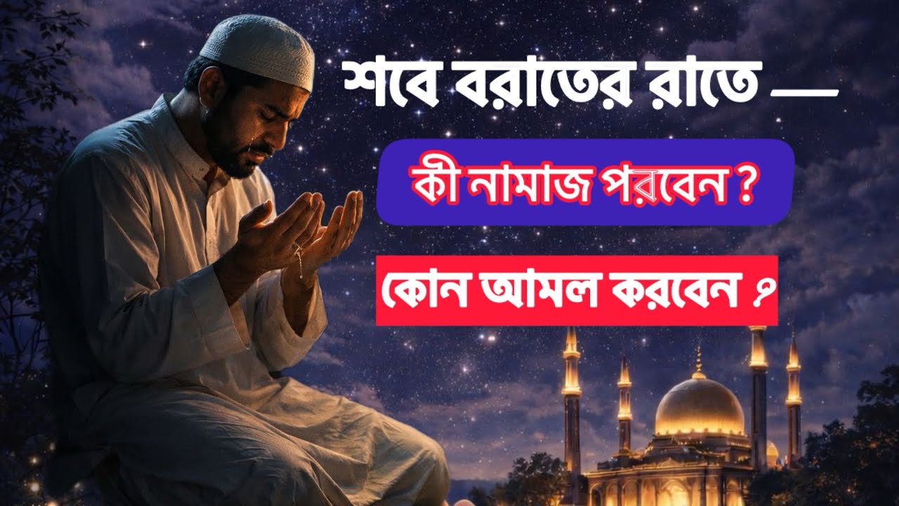 শবে বরাতের রাতে কি নামাজ পড়বেন কোন আমল করবেন তা নিয়ে বিস্তারিত আলোচনা