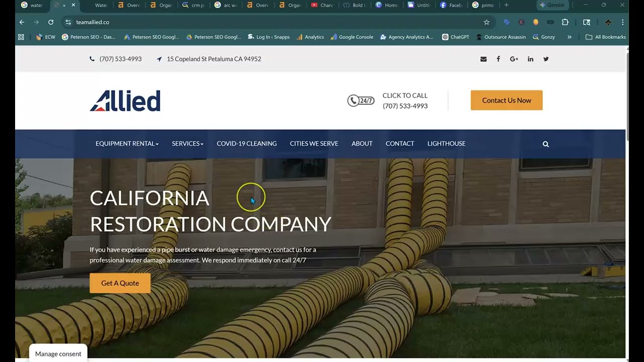 Allied Restoration Online Audit | Peterson SEO