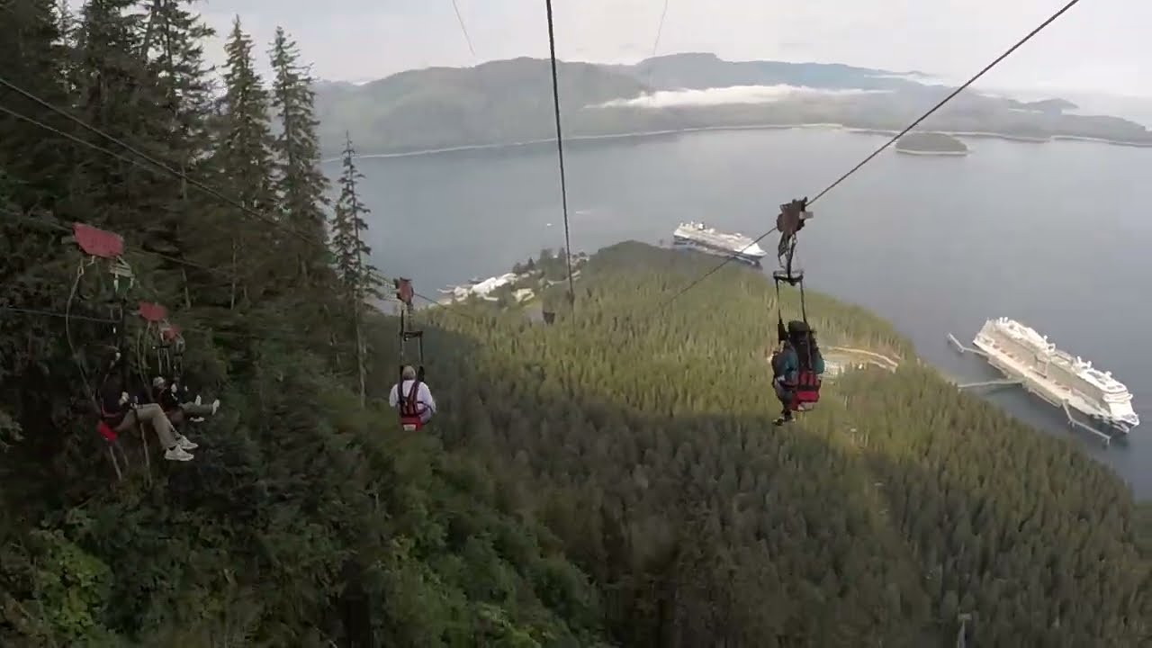 ZipRider Icy Strait Point, Alaska - the world's longest zipline ride