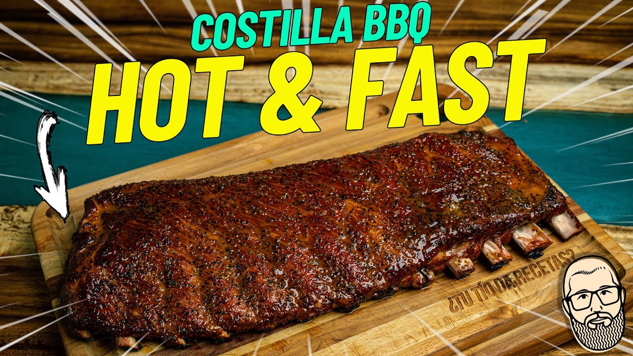 Intenté ahumar una costilla de cerdo en 2 horas...