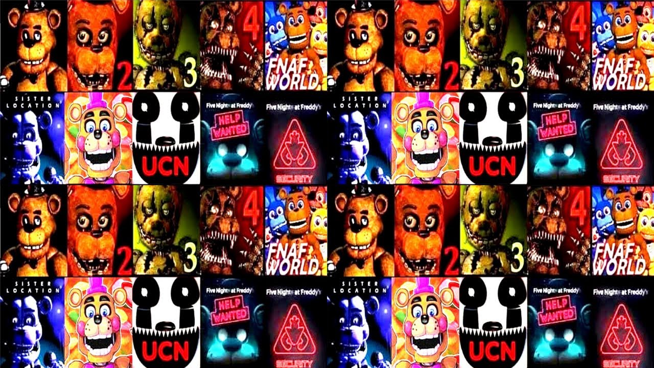 Все скримеры FNAF за 11 минут! FNAF 1 2 3 4, SL, FFPS, UCN, HW, COD, AR, SB (2014-2021)