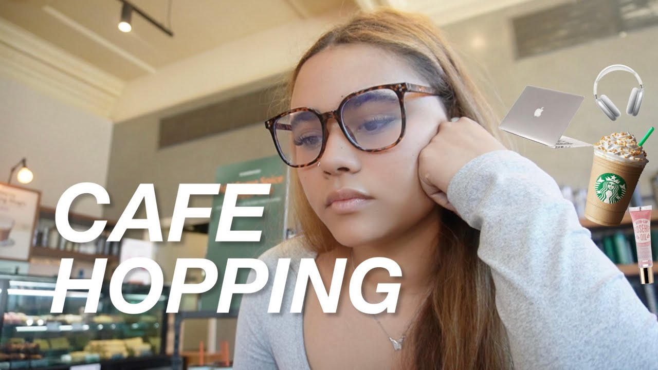 CAFE HOPPING STUDY VLOG 🍵 productive day, eating out, bible shopping 📚