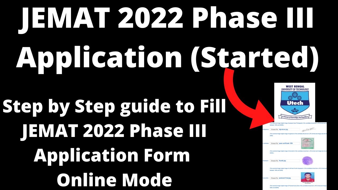 JEMAT 2022 Phase III Application (Started) - How to fill JEMAT 2022 Phase III Application Form