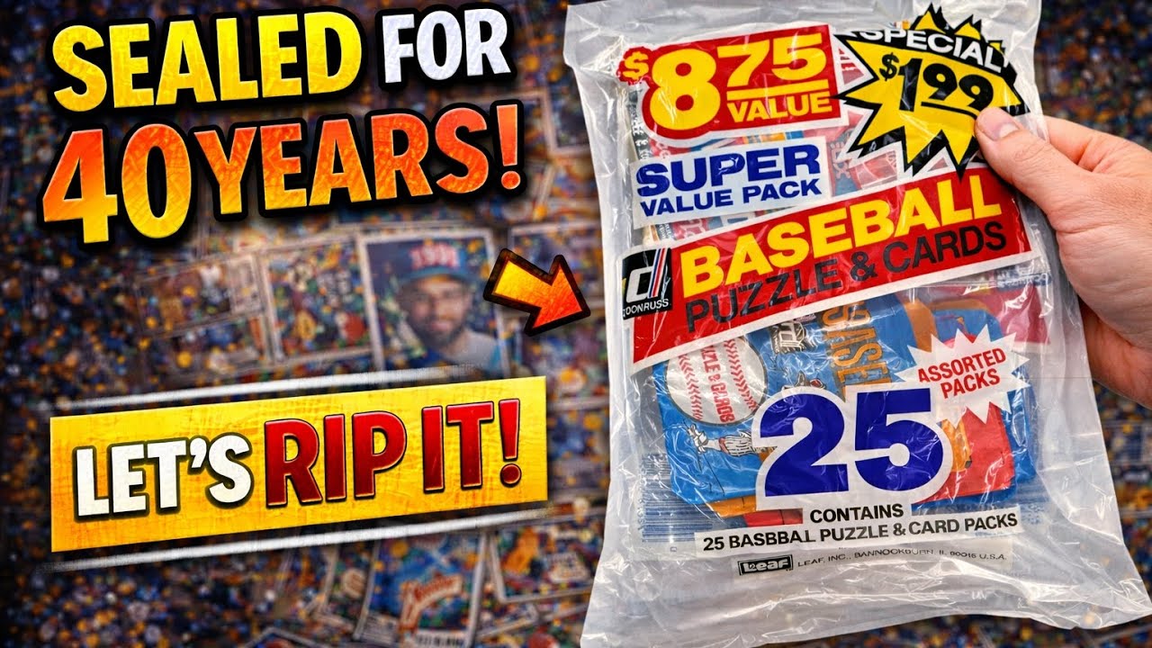 Эта сумка Donruss Value Bag 1980-х годов не использовалась уже 40 лет&hellip; Давайте её порвем!
