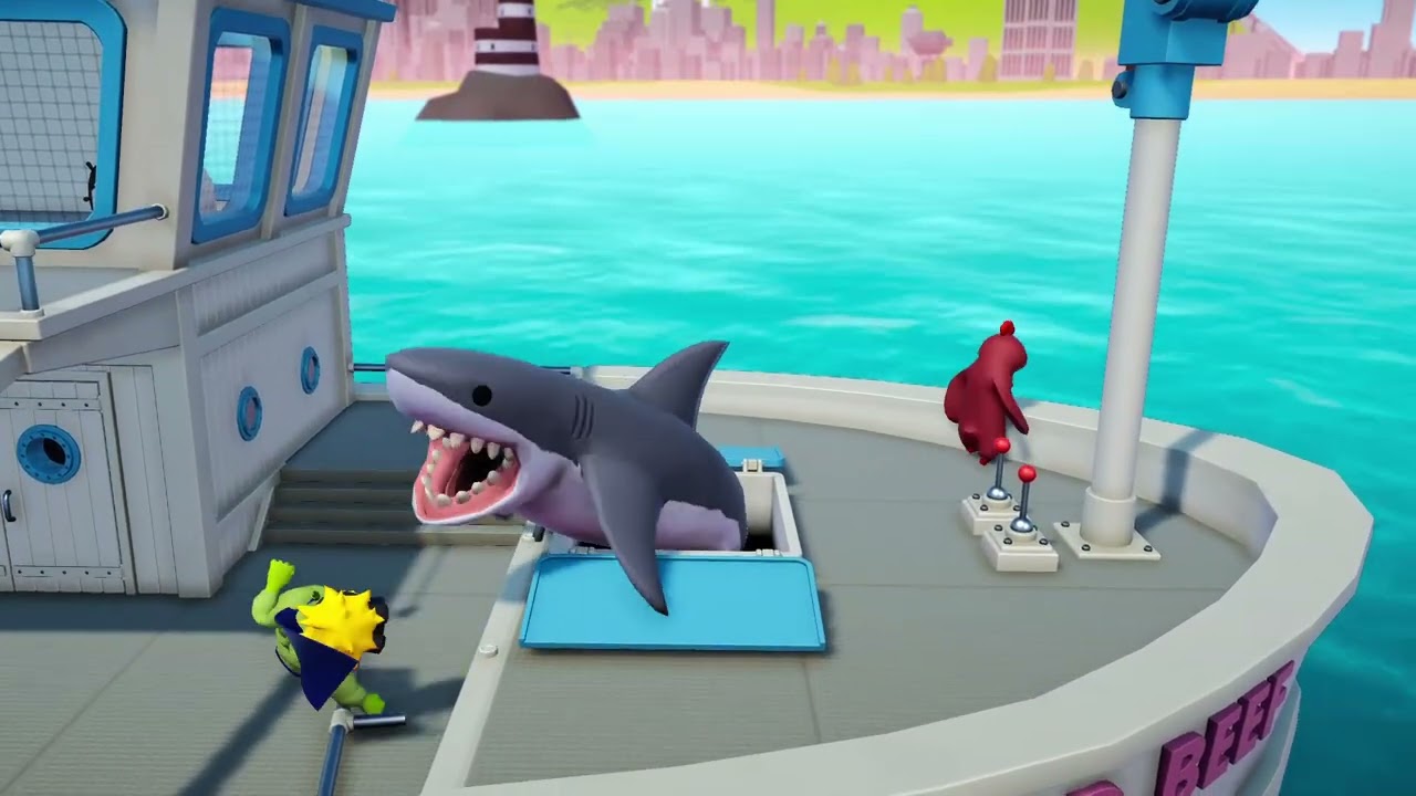 Trapping a shark in trawler gang beasts 