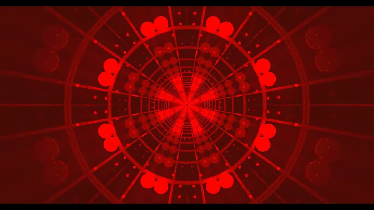 10 hours Glowing Red Tunnel screensaver 4K UHD 60fps Live Wallpaper