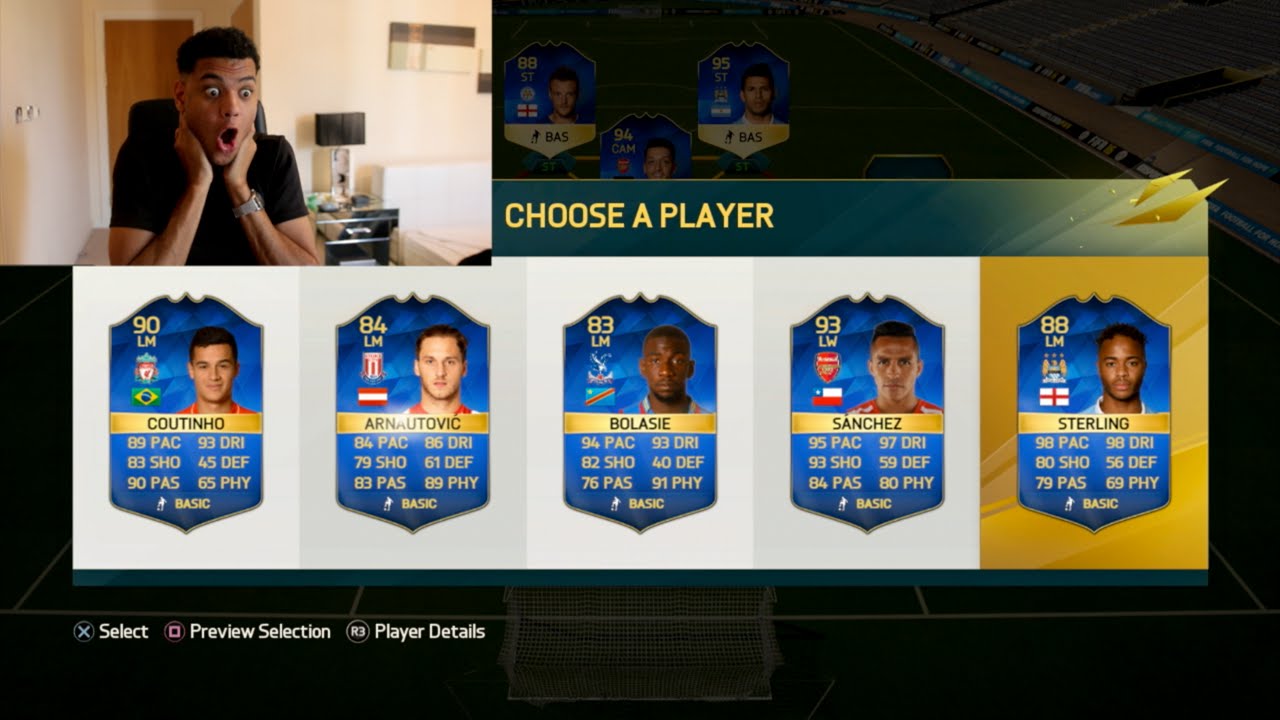 FULL BPL TOTS FUTDRAFT 95 TOTS AGUERO!! FIFA 16 FUTDRAFT