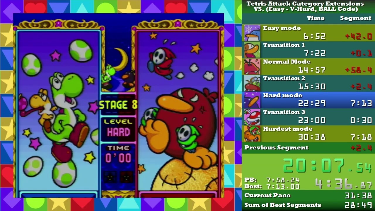 Tetris Attack  Hard 7:53 IRT (3:43)