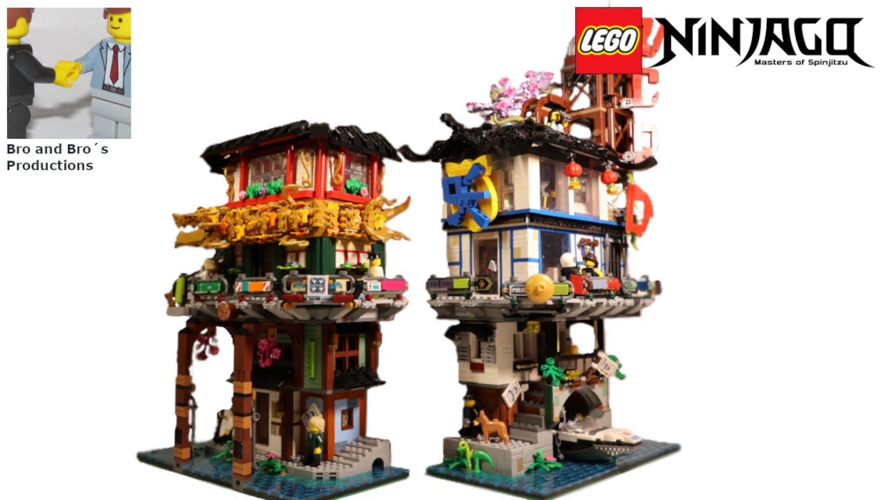 Lego Ninjago City 2 in 1 Police Station & Restaurant - Speed Build - (MOC)