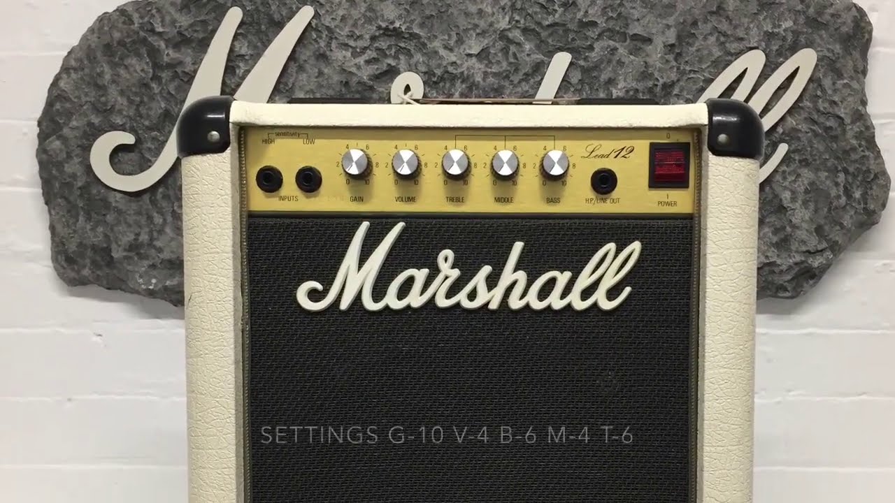 Marshall 1984 Lead 12 Solid State 1x10 Combo Model #5005 White Tolex Serial S12139