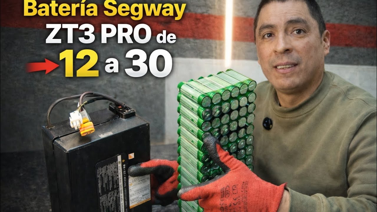 Upgrade batería Segway ZT3 Pro 🔋 de 12Ah a 30Ah con celdas Samsung 21700🔋🔋🛴🛴