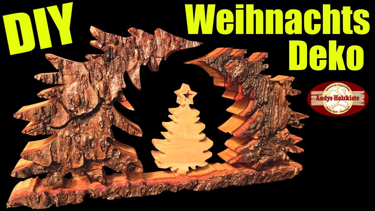 Weihnachtsdeko selber machen aus Holz | Dekupiersägearbeit | Scroll saw project for Christmas